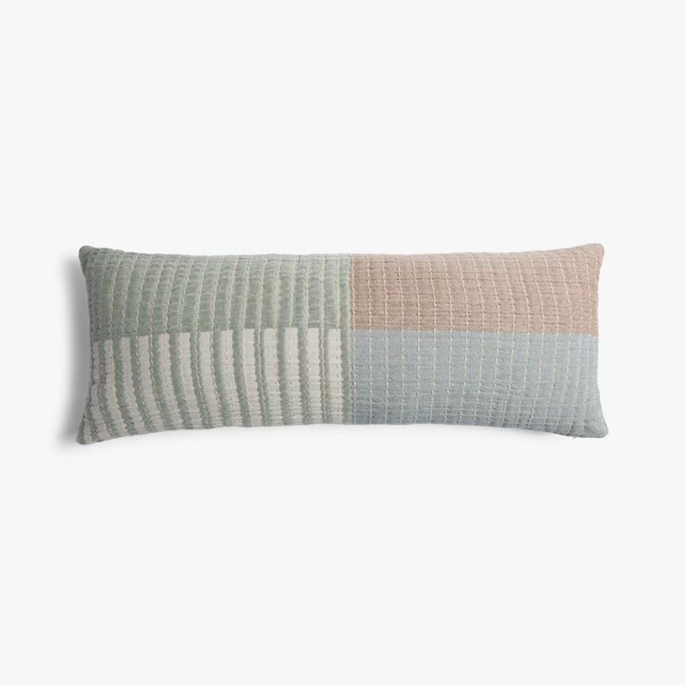 Open Box - Parachute - Patchwork Lumbar Pillow Multi - Parachute Green
